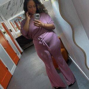 Fashion Nova Lavender Flare Jumpsuit